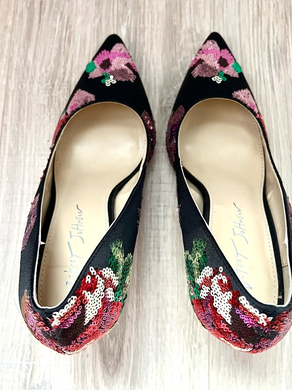 Betsey Johnson Jonas Satin Stilleto Sz 9.5 - Picture 3 of 7